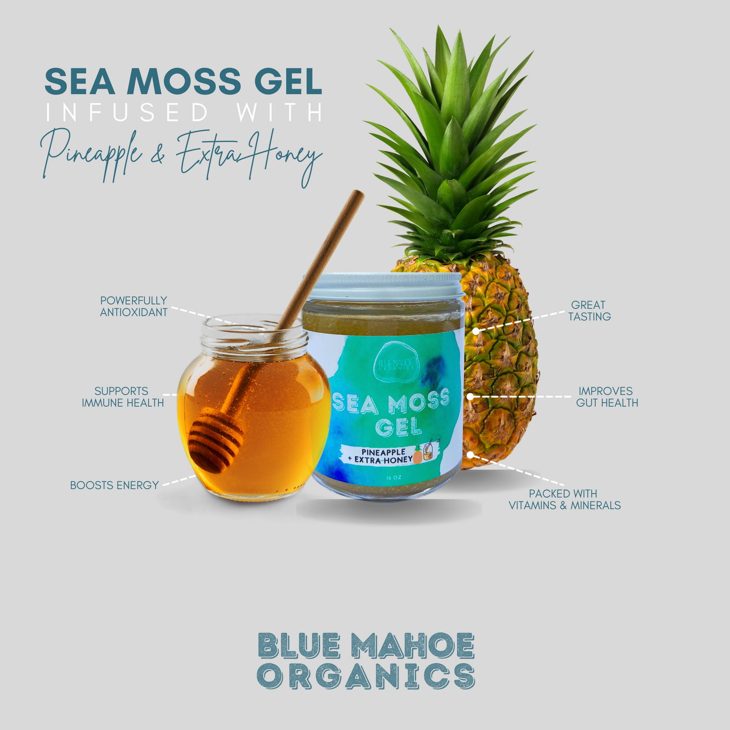 Sea Moss Gel w/ Pineapple and Extra Honey 🍯