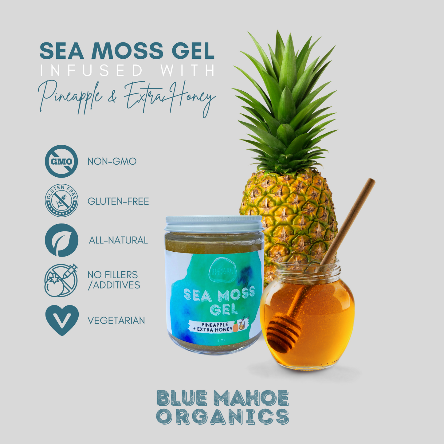 Sea Moss Gel w/ Pineapple and Extra Honey 🍯