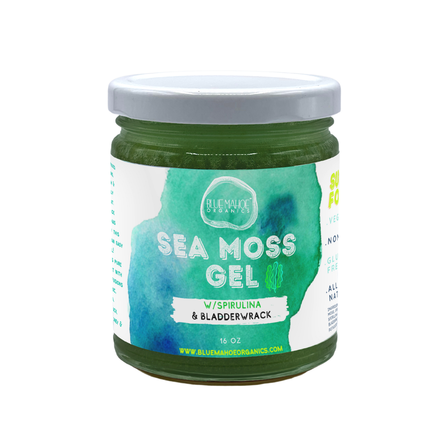 Sea Moss Gel w/ Spirulina & Bladderwrack